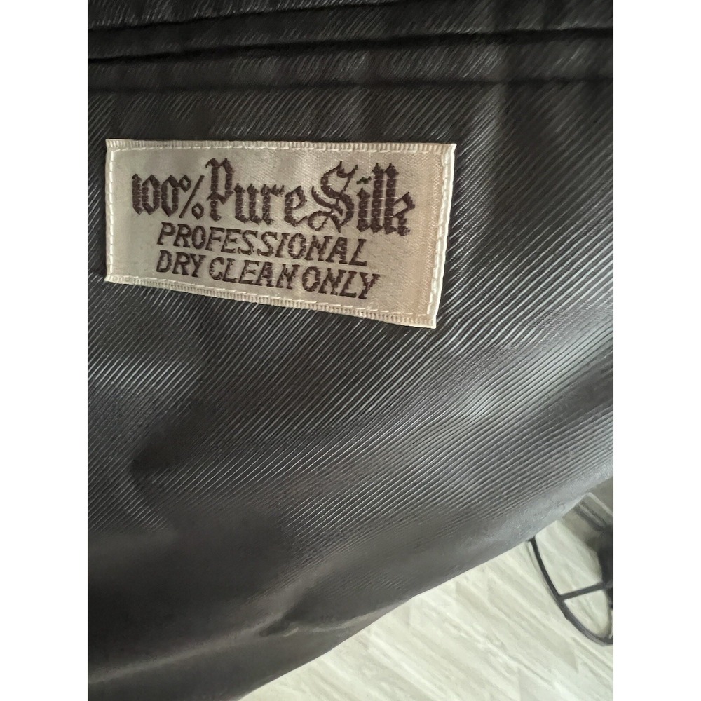 VINTAGE BLACK & WHITE BERT PULITZER 100% SILK SPORT COAT 44L blazer suit jacket - Picture 4 of 13